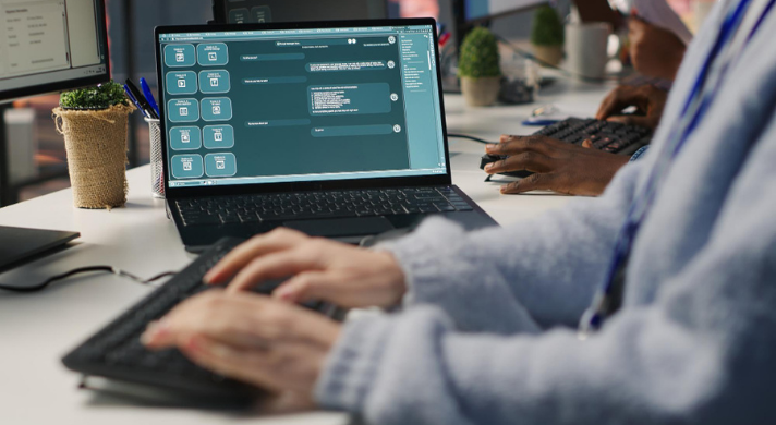Client management software for lawyers showing client records, matter history, communication logs, documents, and secure portal