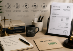 Legal billing software in India for law firms handling GST invoices time capture and collections